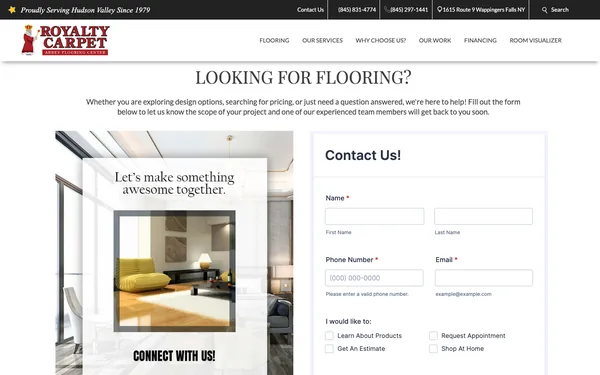 Contact Royalty Carpet | Best choice for comfort and style in flooring