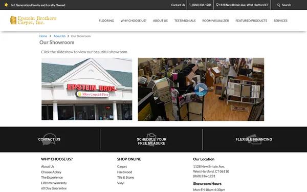 Our Showroom | Epstein Brothers Carpet, Inc. | West Hartford, CT 06110