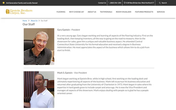 Staff | Epstein Brothers Carpet, Inc. | Flooring Professionals