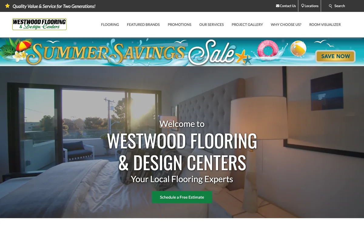 Westwood Flooring & Design Center homepage