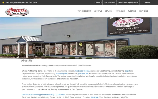 About Wecker's Carpet – York, PA, 17406 – Flooring On Sale