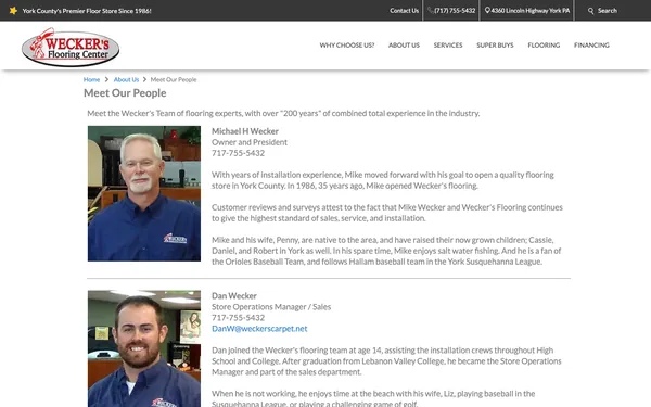 Meet Our People | Our Staff at Wecker's