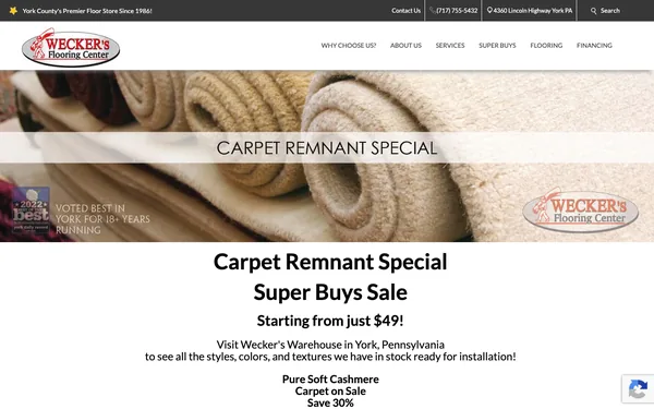 Carpet Remnants & Rolls Big Truckload Sale | Wecker's Flooring Center | York PA 17406